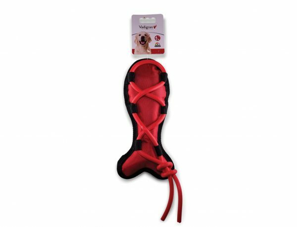 Speelgoed hond Oxford vis rood 33cm