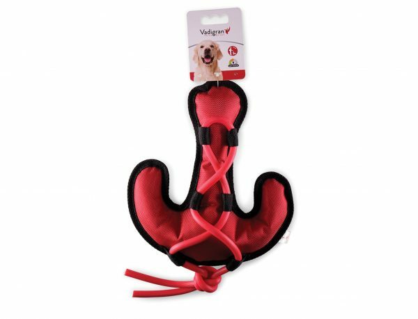 Speelgoed hond Oxford anker rood 35cm