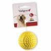 Speelgoed hond rubber basketbal geel Ø5,5cm