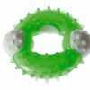 Speelgoed hond TPR ring groen 10,5cm