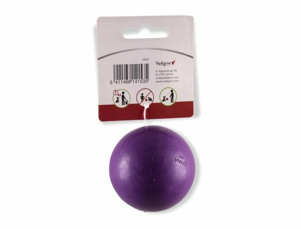 Speelgoed hond rubber bal paars Ø6cm