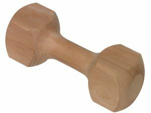 Speelgoed hond hout apporteerblok 250g 21cm