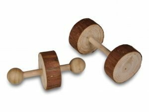 Speelgoed knaagdier hout halters 9cm(2)