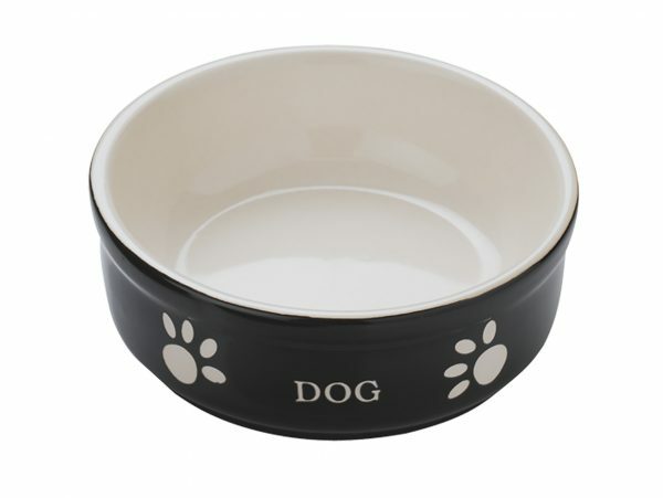 Eetpot hond aardewerk "Dog" zwart Ø15,5cm