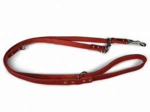 Politie Leiband geolied leder rood 200cmx18mm M-L
