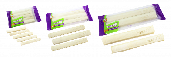 Braaaf White Rawhide Pressed Sticks 20 cm (3 pcs)