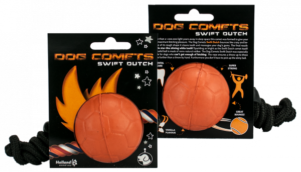 Dog Comets Ball Swift Dutch met Touw