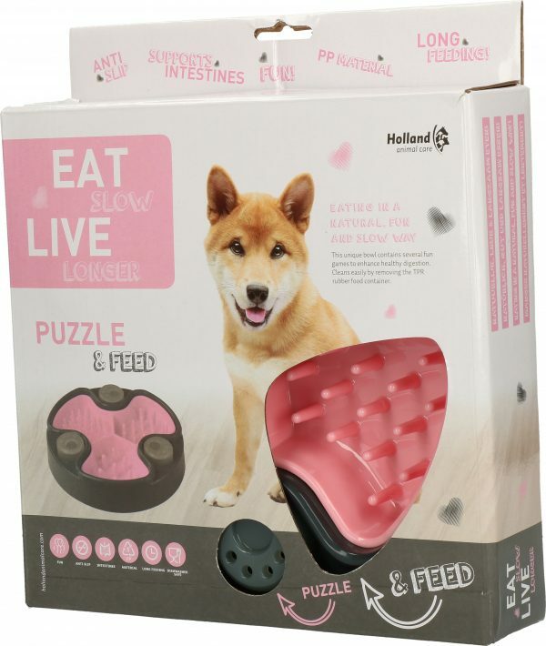 Eat Slow Live Longer Puzzle and Feed Pink