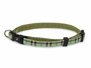 Halsband nylon Schotse Ruit groen20-35cmx10mm S