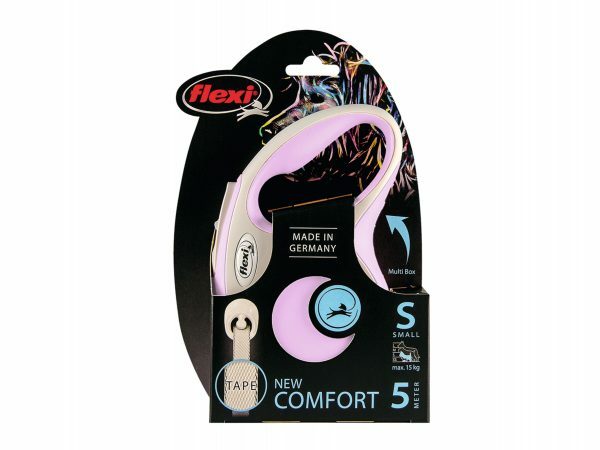 Flexi New Comfort S (riem 5m) roze
