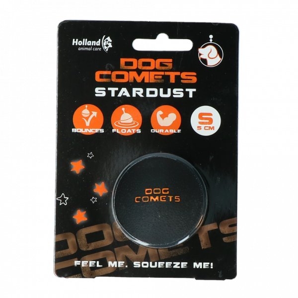 Dog Comets Ball Stardust Zwart/Oranje S