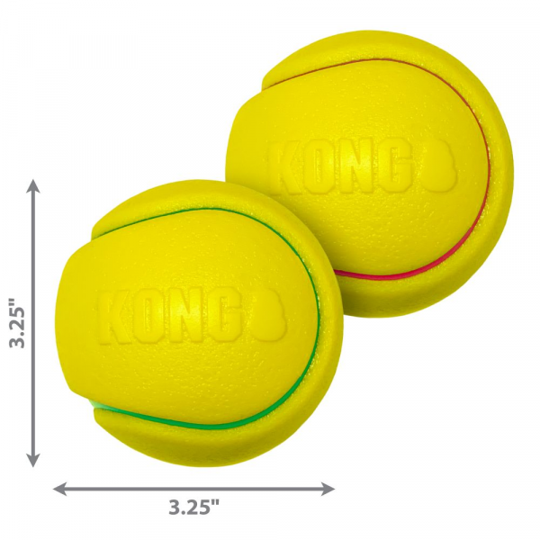 KONG Squeezz® Tennis Assorted Md 2pk