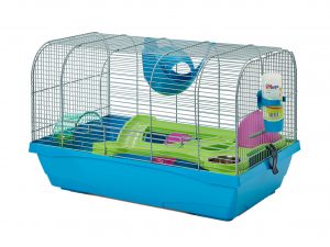 Hamsterkooi Bristol zilver/blauw 59x38x37cm