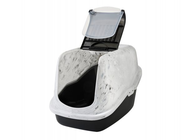 Toilethuis Nestor Marble zwart-wit  56x39x38,5cm