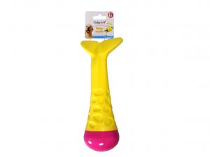 Speelgoed hond TPR vis geel 25cm