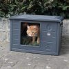 Kattenhuis Villa de Luxe Grijs voor binnen en buiten.