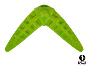 Speelgoed hond TPR Boomerang groen 17cm